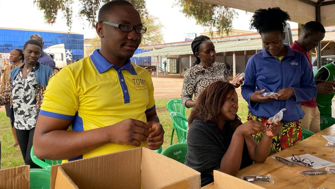 Customers receiving vision care thanks to the pilot