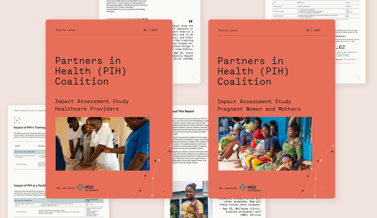 maternal health in Sierra Leone – PIH & MSD for Mothers impact